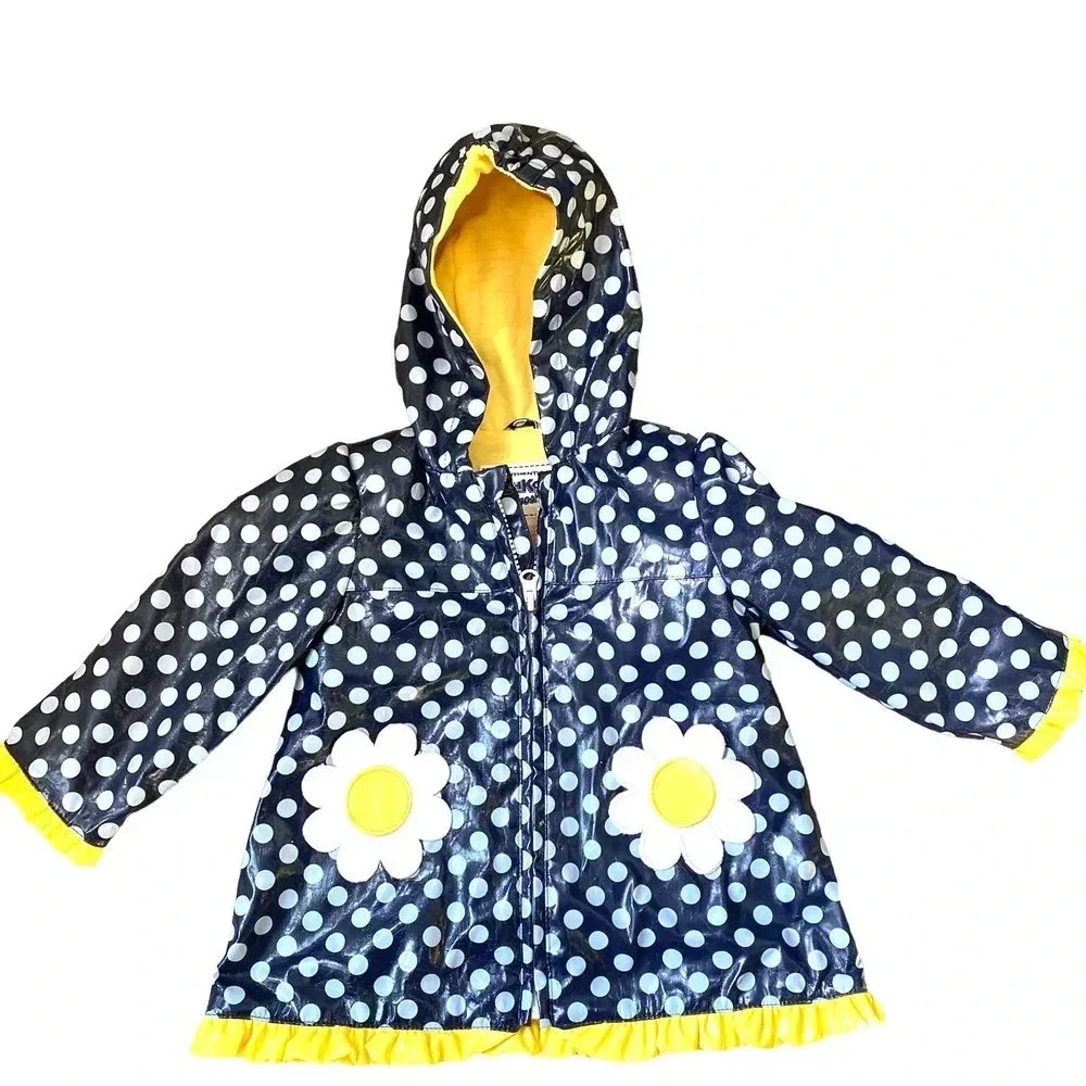 Oshkosh B'gosh Full Zip Poker Dots Sunflower Jacket/Coat Baby Girl Size 12M